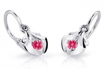 Cutie Jewellery Detské náušnice z bieleho zlata C2224-10-X-2 fuchsiová