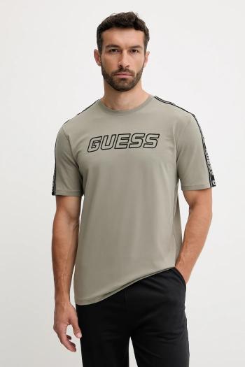 Tričko Guess ARLO pánske, béžová farba, s nášivkou, Z4GI18 J1314