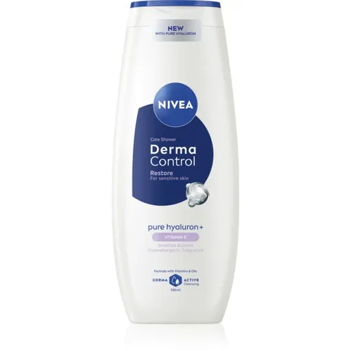 NIVEA Derma Control Restore hydratačný sprchový gél s kyselinou hyalurónovou 500 ml