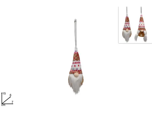 MAKRO - Škriatok vianočný visiaci 15cm rôzne druhy