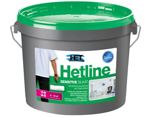 HETLINE SENSITIVE SILIKÁT - Silikátová interiérová farba biela 5 kg
