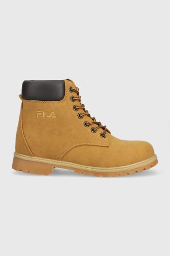 Workery Fila Maverick dámske, hnedá farba, na plochom podpätku,