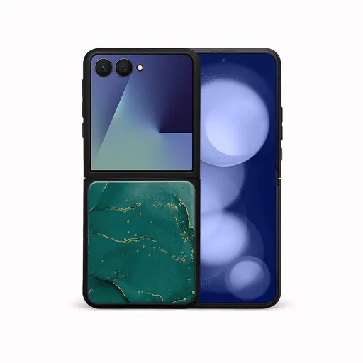 MY ART Ochranný kryt pre Samsung Galaxy Z Flip7 5G GREEN MARBLE (145)