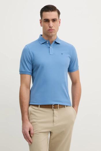 Bavlnené polo tričko Hackett London pánske, jednofarebné, HM563426