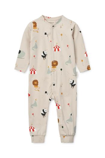 Bavlnené dupačky pre bábätká Liewood Birk Printed Pyjamas Jumpsuit LW19856