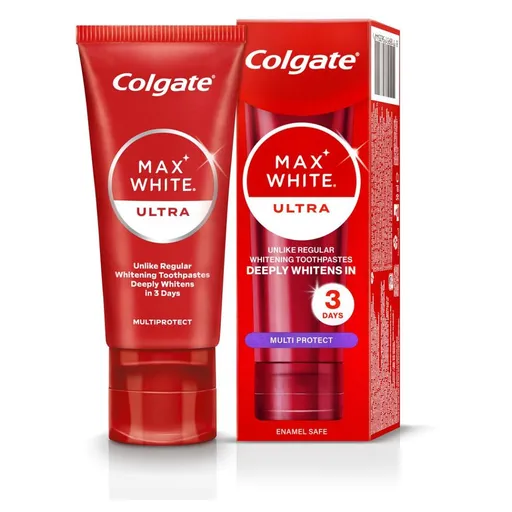 COLGATE Max White Ultra Multiprotect bieliaca zubná pasta 50 ml, poškodený obal