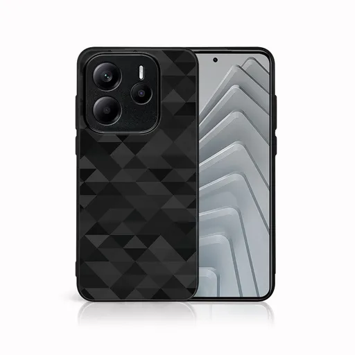 MY ART Ochranný kryt pre Xiaomi Redmi Note 14S BLACK TRIANGLES (232)