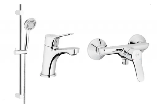 KFA - MORRIS sada 3v1 umývadlová + sprchová batéria so sprchovou súpravou chróm 5241-002-00
