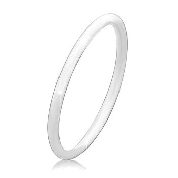 Tenká obrúčka zo striebra 925, lesklý povrch bez vzoru - Veľkosť: 52 mm