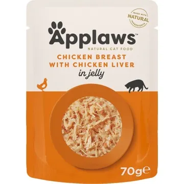 Applaws kapsička Cat Jelly kuracie prsia a kuracia pečeň v želé 70 g (5060333430207)