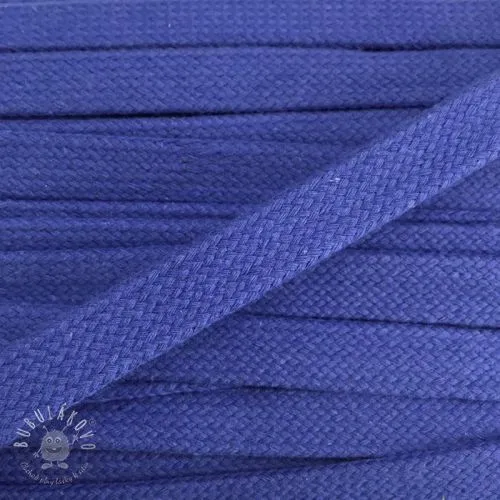 Bavlnená šnúra plochá 15 mm cobalt