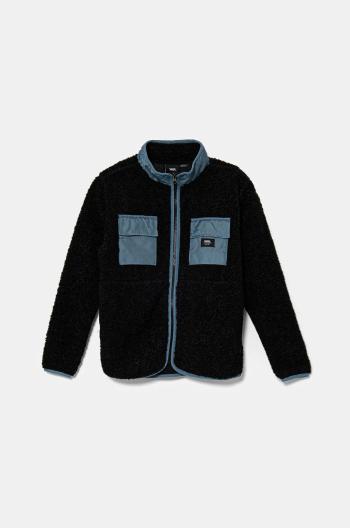 Detská mikina Vans BY Debrusk FZ Sherpa čierna farba, jednofarebná, VN000JQ5CCB1
