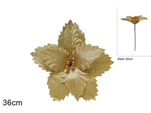 MAKRO - Hviezda vianočna 34cm zlatá