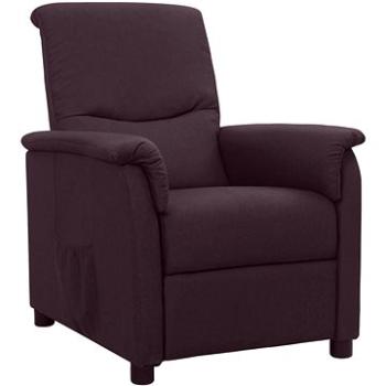 Polohovacie kreslo fialové textil, 338903