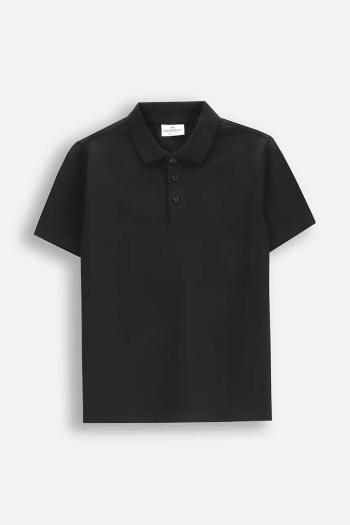 Detské polo tričko Coccodrillo čierna farba, jednofarebné, EVERYDAY BOY