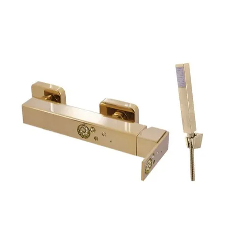 Sprchová batéria RAV Slezák so sprchovacím setom 150 mm v zlatom prevedení ROYAL1080.5/1Z