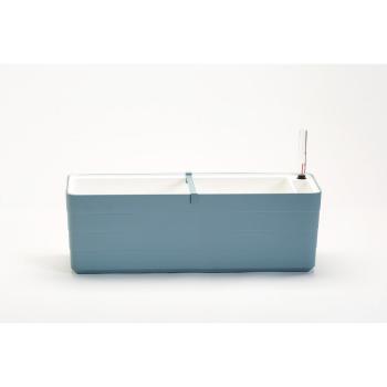 Ghiveci cu auto-irigare Berberis 60, grialbastru + alb, albastru, 60 cm