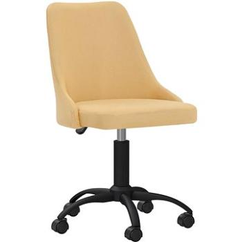 Otočná jedálenská stolička žltá textil, 330874