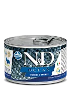 N&D DOG OCEAN Adult Herring & Shrimps Mini 140g 1 + 1 Zadarmo