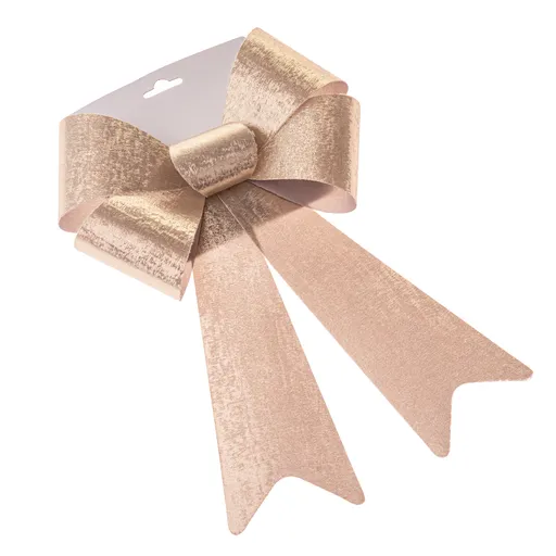 Vianočná mašľa 23 x 38 cm, champagne, 23 cm