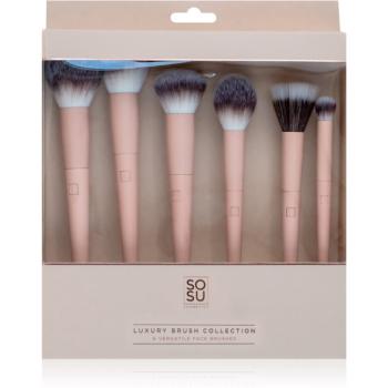 SOSU Cosmetics Luxury Brush Face Collection sada štetcov na tvár 6 ks