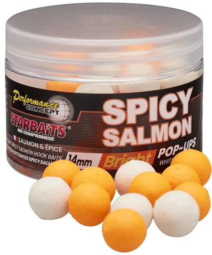Starbaits plávajúce boilie bright fluo pop up spicy salmon 50 g -16 mm
