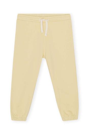 Detské tepláky Konges Sløjd LOU SWEAT PANTS žltá farba, jednofarebné