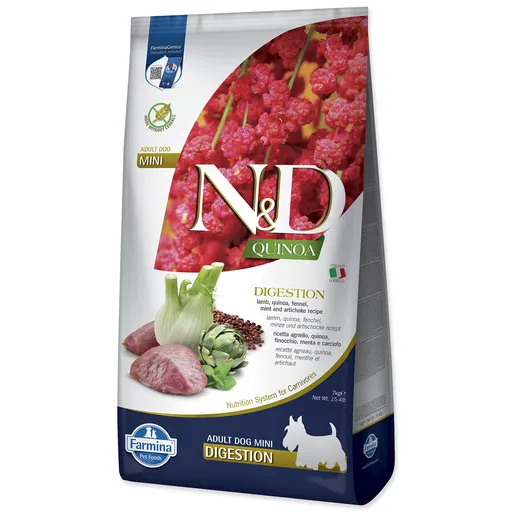 Krmivo N&D Dog Adult Quinoa Digestion Lamb & Fennel 7kg