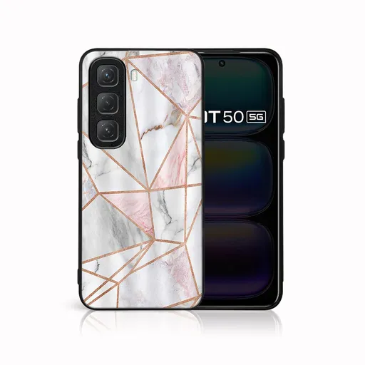 MY ART Ochranný kryt pre Infinix Hot 50 PINK MARBLE (143)