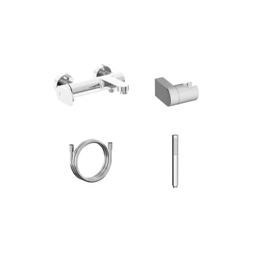 Vaňová batéria Ravak Eleganta so sprchovacím setom 150 mm chróm X07S133