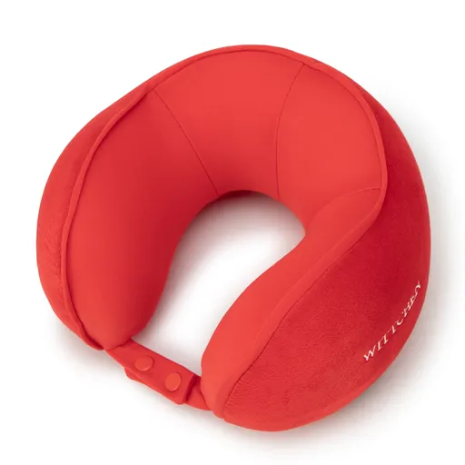 Cestovný vankúšik croissant jednoduchý svetločervený 56-30-043-30N