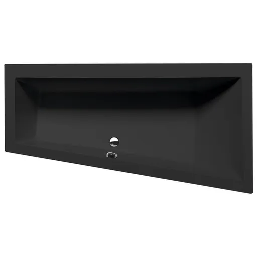 Polysan ANDRA R asymetrická vaňa 90x170 cm akrylát pravá čierna 81511BM