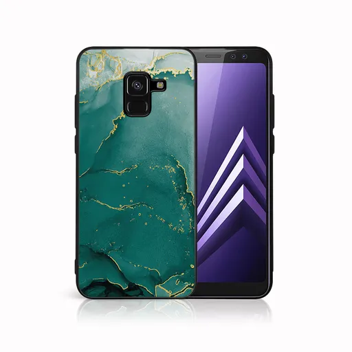 MY ART Ochranný kryt pre Samsung Galaxy A8 2018 (A530) GREEN MARBLE (145)