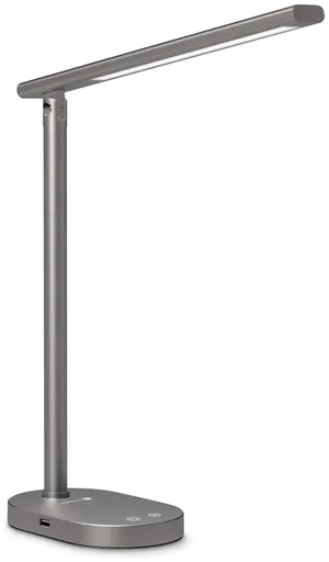 CONNECT IT SHINE stolná LED lampička, USB výstup, ŠEDÁ