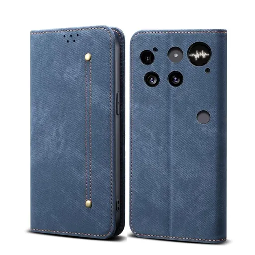 DENIM Peňaženkový kryt pre Nothing Phone (3) modrý