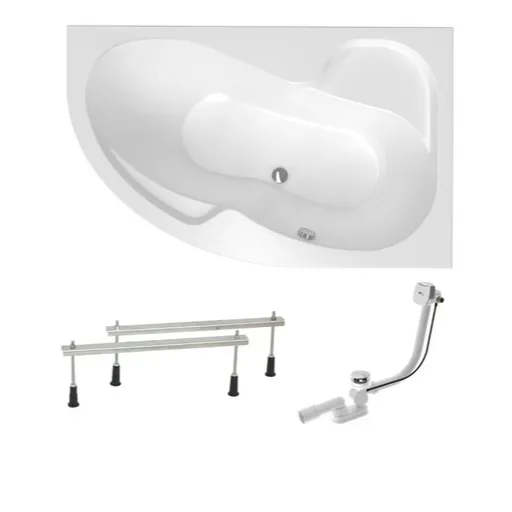 Asymetrická vaňa Laguna Fortuna Plus 160x100 cm akrylát pravá SIKOFO1600PAPN