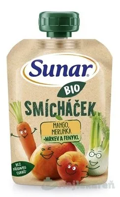 Sunar BIO SMÍCHAČEK Mango, marhuľa + mrkva a fenikel, kapsička (od ukonč. 12.mesiaca) 100 g