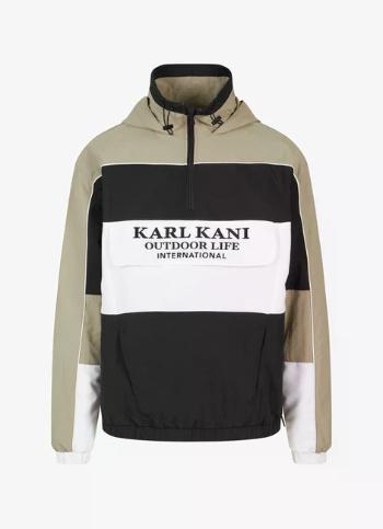 Karl Kani Woven Retro Windbreaker olive/black/white - XL