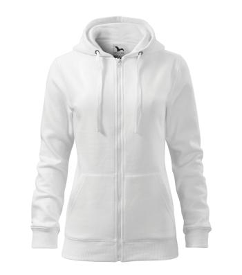 MALFINI Dámska mikina Trendy Zipper - Biela | L