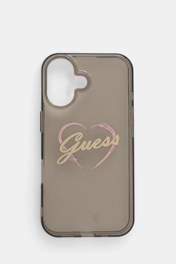 Puzdro na mobil Guess iPhone 16 6.1" čierna farba, GUHCP16SHCHGSPK
