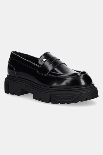 Detské mokasíny Calvin Klein Jeans čierna farba, V4A4-83130