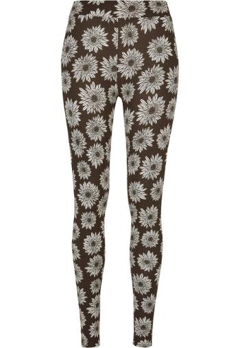 Urban Classics Ladies Soft AOP Leggings browncamomile - 3XL