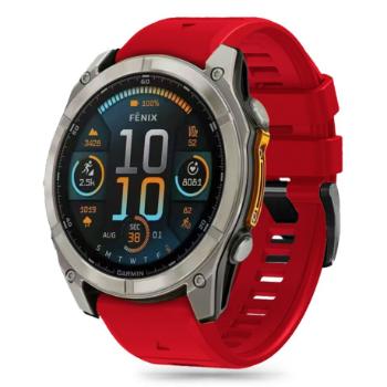 Tech-Protect Silicone Line remienok na Garmin Fenix 5x / 5x Plus / 6x / 6x Pro / 7x / 8 51mm, red