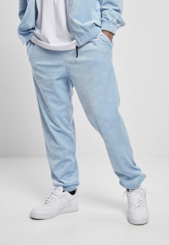 Velúrové tepláky Southpole AOP Velour Pants babyblue - XL