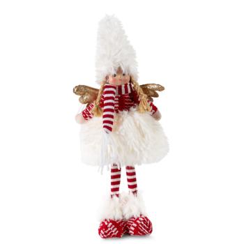 ArtFir Vianočný anjel DOLL 115A | biela/červená 16 x 10 x 40 cm