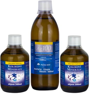 Pharma Activ Koloidné minerály 2x 300 ml + Koloidné striebro Ag100 (10ppm) 500 ml ZADARMO