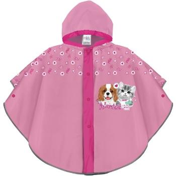 PERLETTI PONCHO PIOGGIA Dětská pláštěnka, růžová, velikost UNI