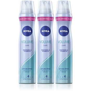 NIVEA Volume Care lak na vlasy pre zväčšenie objemu 3 x 250 ml