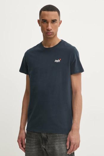 Tričko Superdry pánske, tmavomodrá farba, jednofarebné, M1012078A-98T