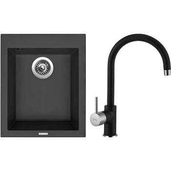 SINKS CUBE 410 Pureblack + VITALIA GR (CU41026VIGR26)